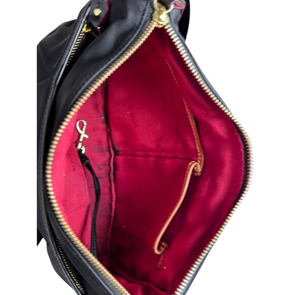 MZ Wallace Black Nylon Crossbody Bag With Red Interior - Picture 7 of 11